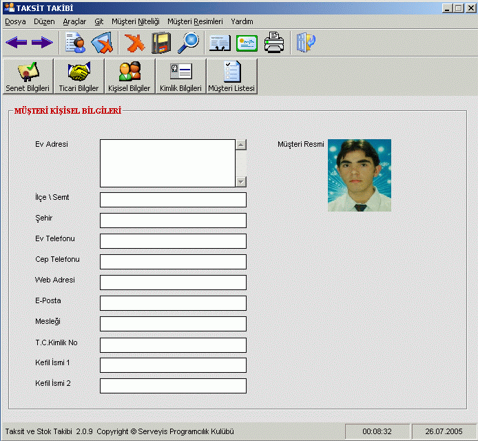 M��teri Ki�isel Bilgileri