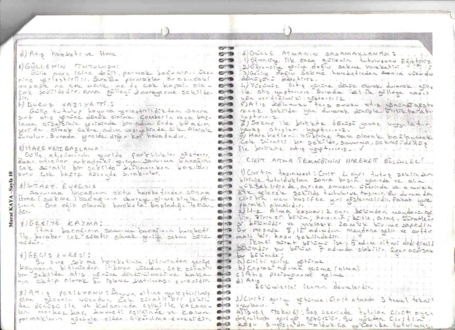 Atletizmde 2. D�neme kadar olan b�l�mler 