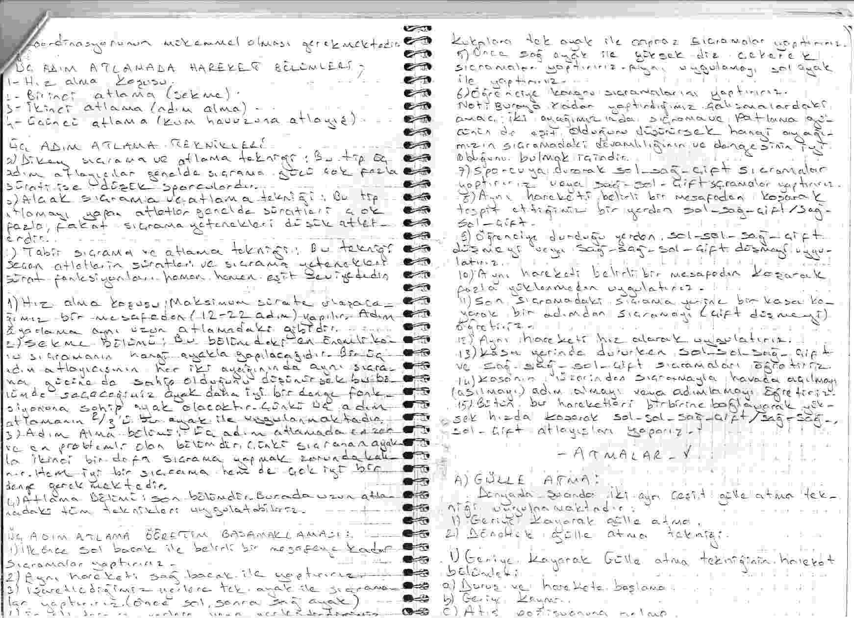 Atletizmde 1. D�neme kadar olan b�l�mler 