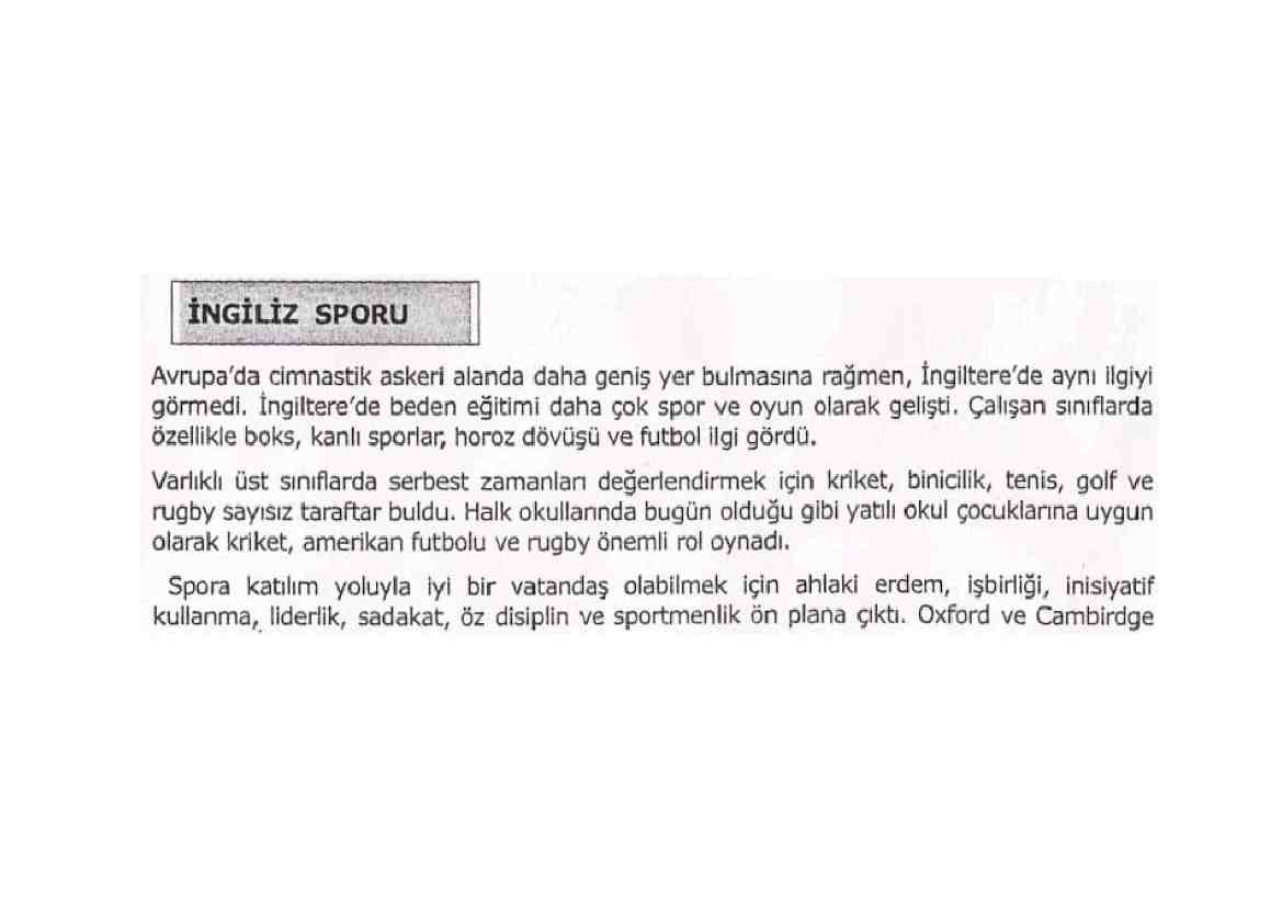 Spor Bilimi - Konu 1 