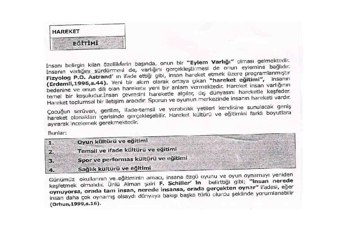 Spor Bilimi - Konu 1 