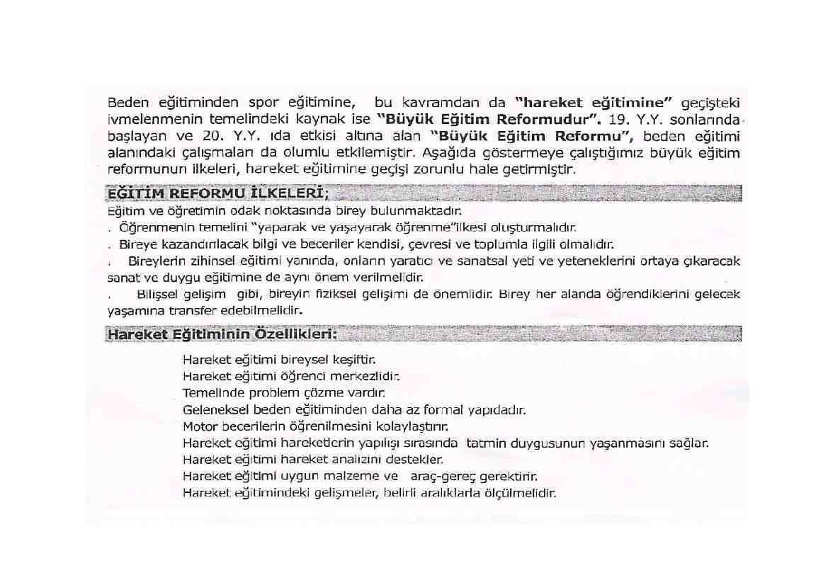 Spor Bilimi - Konu 1 